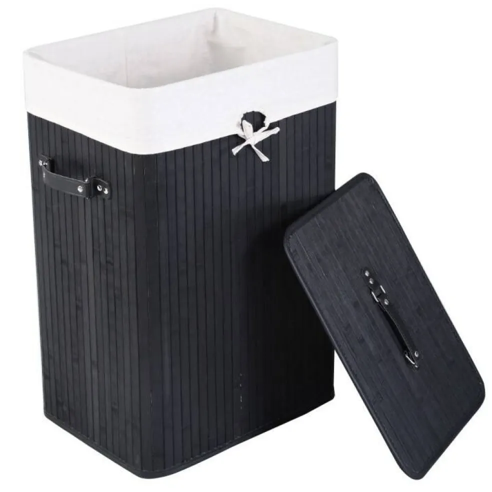 72L Wicker Laundry Hamper with Removable Cotton Bag and Lid and Large Clothes Storage Basket