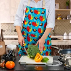 Mabie Swan - Adjustable Apron, Water Resistant, with Pocket, Neck Strap, Long Tie, Ultra Thin and Light Weight (2 Pack)