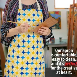 Mabie Swan - Adjustable Apron, Water Resistant, with Pocket, Neck Strap, Long Tie, Ultra Thin and Light Weight (2 Pack)