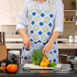 Mabie Swan - Adjustable Apron, Water Resistant, with Pocket, Neck Strap, Long Tie, Ultra Thin and Light Weight (2 Pack)