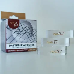 Madam Sew Clear Acrylic Pattern Weights 3-Pack | See-Through Fabric & Sewing Weights | Read Markings Without Moving | No Pins | Shatter-Resistant | Dressmaking, Quilting & Cutting