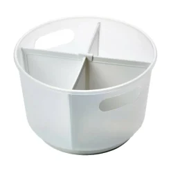 madesmart® White Portable Turntable with Dividers