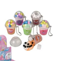 Magic Mix Mini Cup Slime – 2" Bubble Tea Slime Cups with Boba & Mix-Ins, Assorted Colors