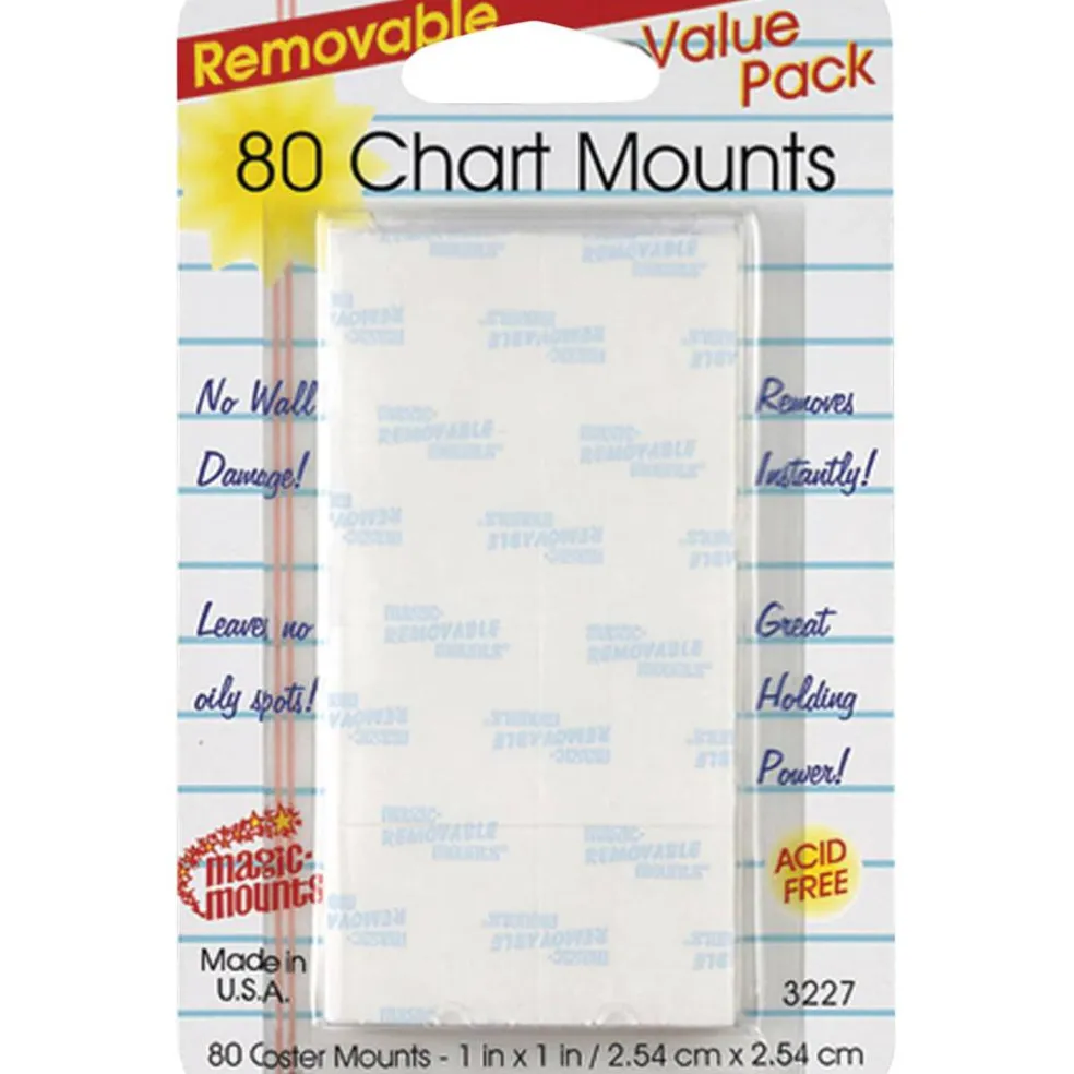 Magic Mounts® 1" Removable Chart Tabs, 3 Packs of 80