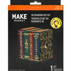 5.25" Magic Spellbooks 3D LED Diamond Art Kit by Make Market®