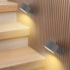 Magnetic LED Wall Sconce, 360° Rotating Rechargeable Reading Light with Remote & Touch Control