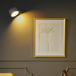 Magnetic LED Wall Sconce, 360° Rotating Rechargeable Reading Light with Remote & Touch Control