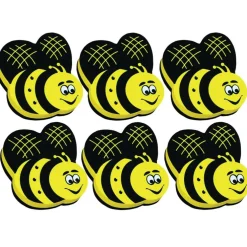 Magnetic Whiteboard Eraser, Bee, Pack of 6