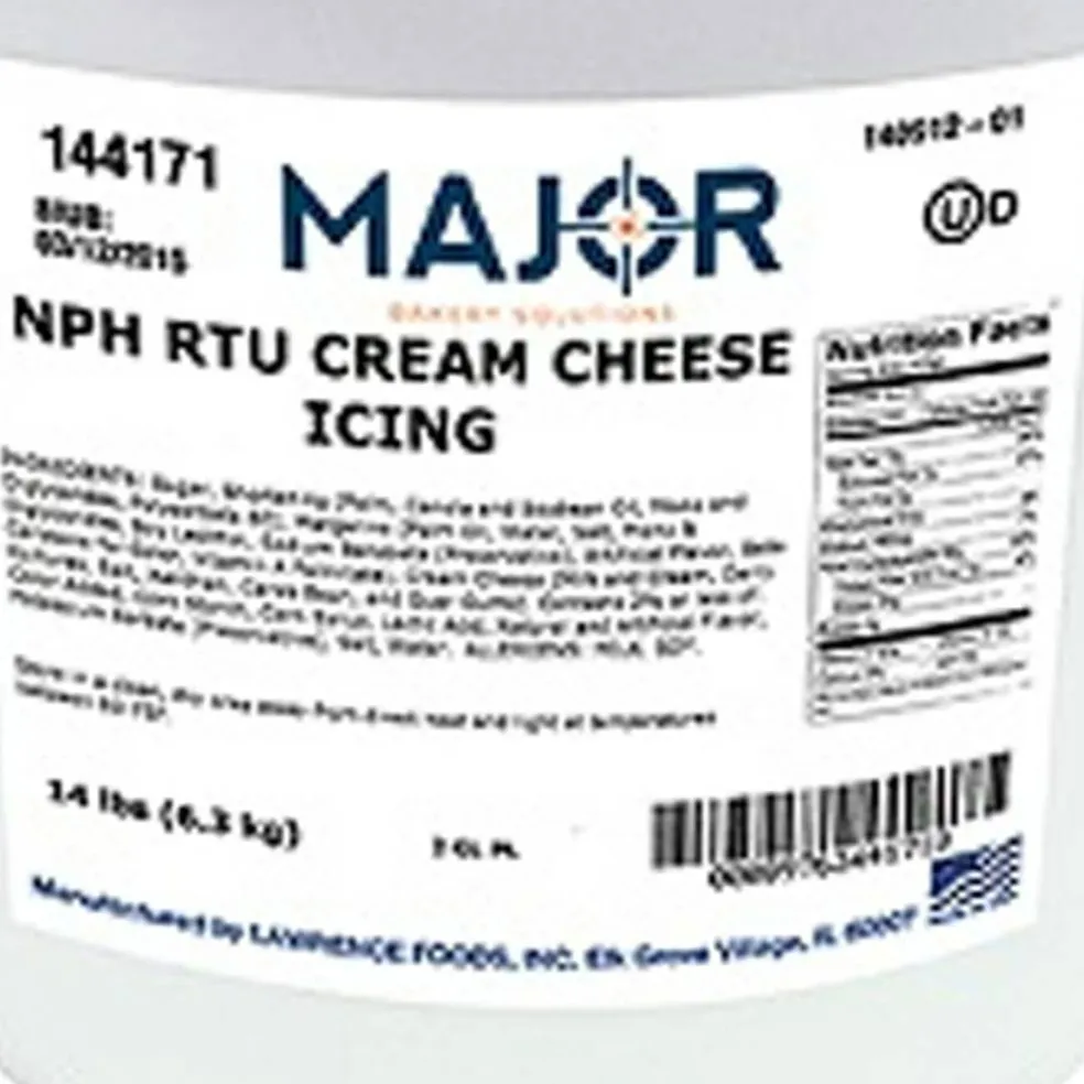 Major Bakery Solutions Cream Cheese Icing 18 Pound