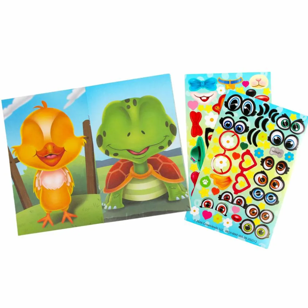 Make-A-Face Wacky Animals Sticker Activity Fun Pack
