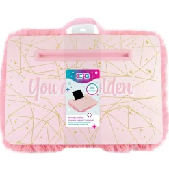 Make It Real™ 3C4G: Pink & Gold Deluxe Fur Lap Desk