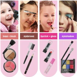 Makeup Set for Kids - Real Make Up Kit Safe for Little Girls Ages Years - Pretend Play Sets Toys for Toddler, Kid - Gifts Age 6, 7, 8 Year Old Girl, Toddlers - Birthday Toy Gift MKPSTD
