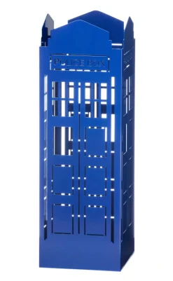 Mango Steam Police Box Blue Umbrella Stand - for Entryway & Living Room