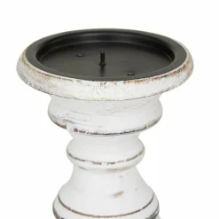 Mango Wood Traditional Candle Holder Set