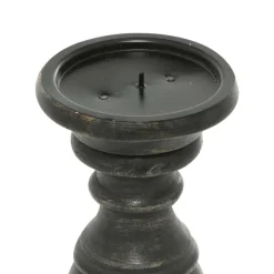 Mango Wood Traditional Candle Holder Set