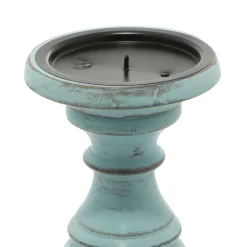 Mango Wood Traditional Candle Holder Set