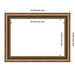 Manhattan Bronze Narrow Framed Dry Erase Magnetic Board