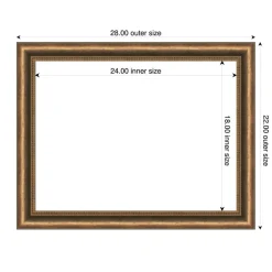 Manhattan Bronze Narrow Framed Dry Erase Magnetic Board
