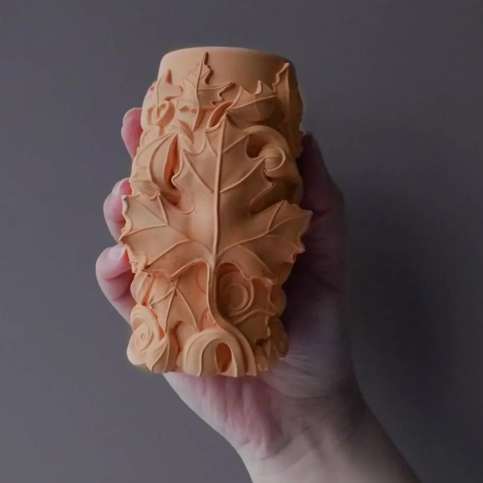 Maple Leaf Embossed Candle Molds(white)2.8 x 2.8 x 0.7 inches
