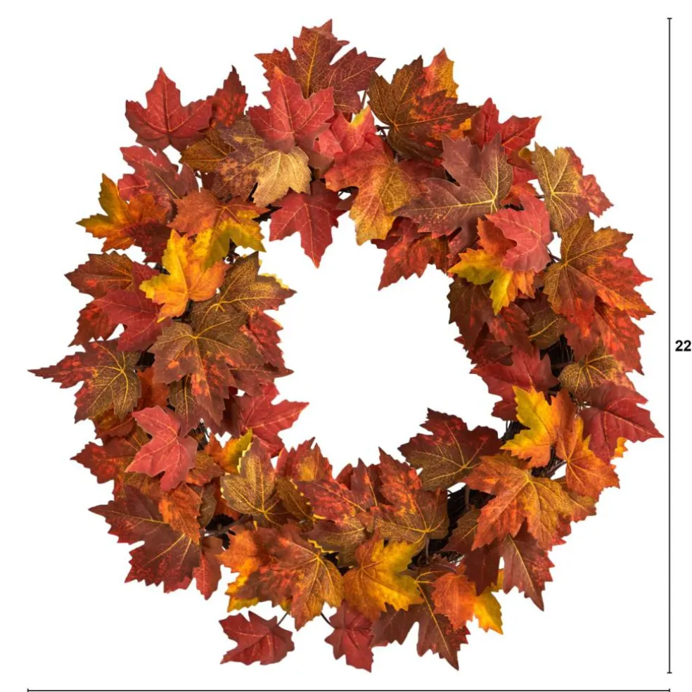 22" Maple Leaf Wreath