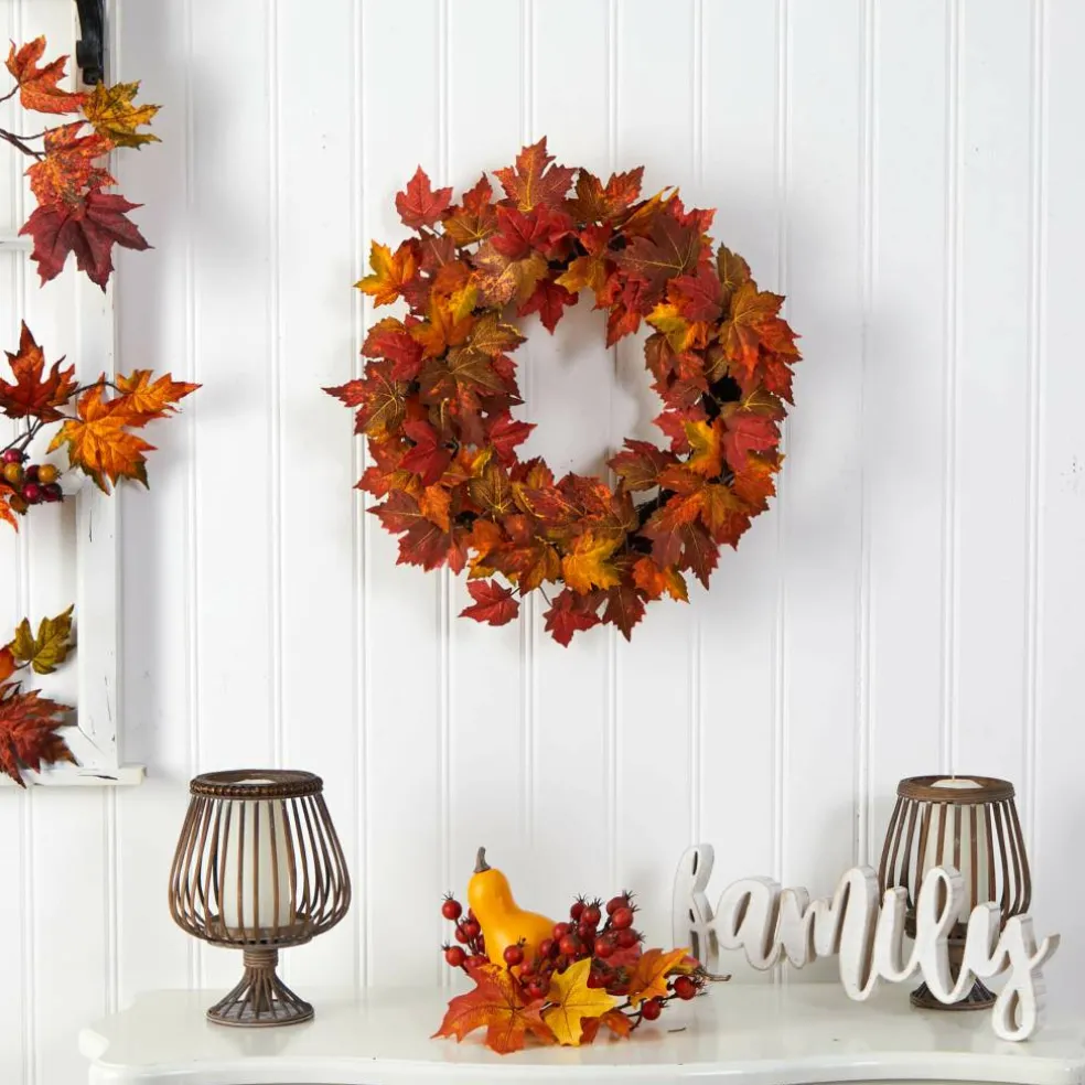 22" Maple Leaf Wreath