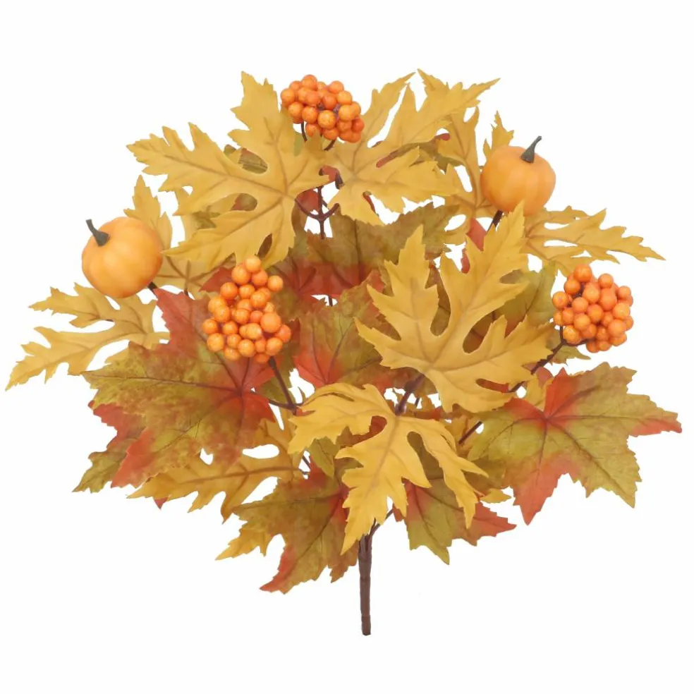 18.5" Maple Leaves & Pumpkin Mix Bush by Ashland®