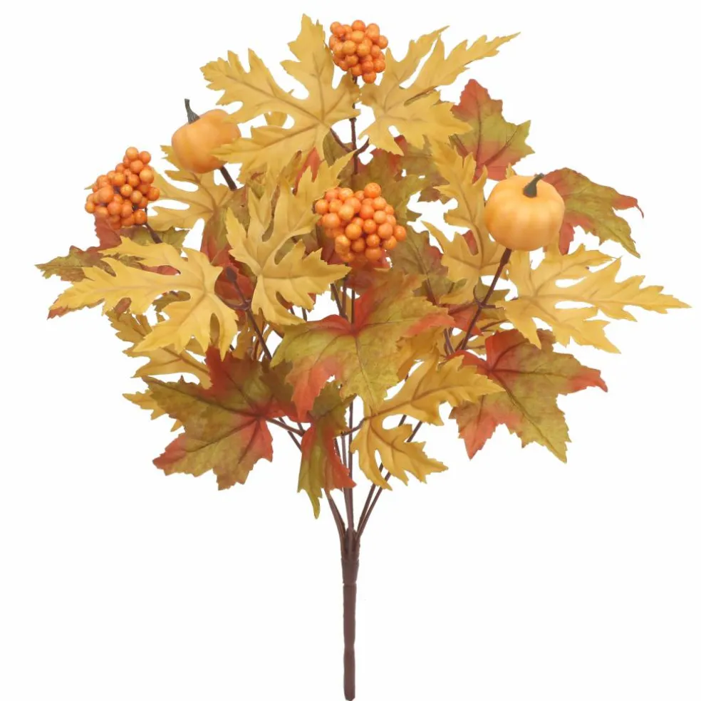 18.5" Maple Leaves & Pumpkin Mix Bush by Ashland®