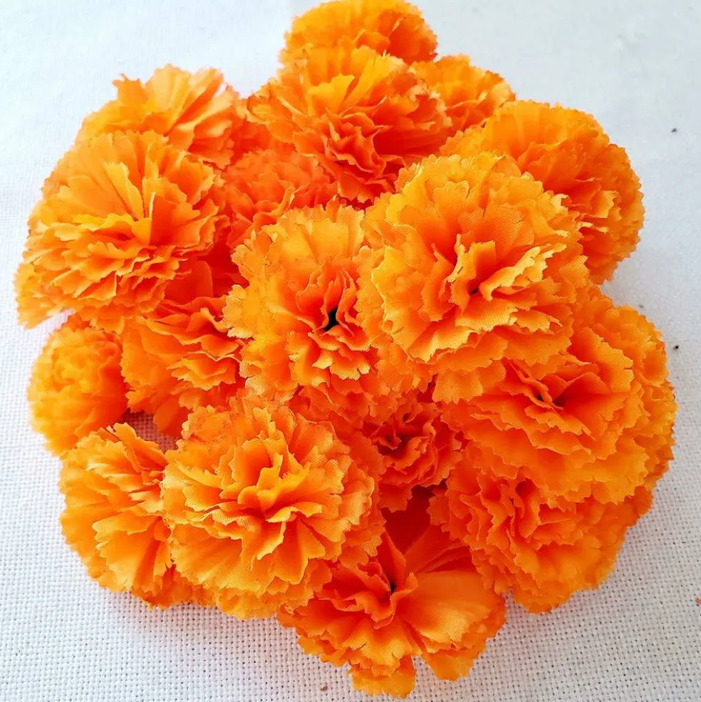Marigold Flowers Heads Bulk(Orange)