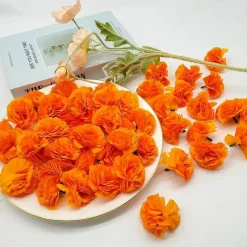 Marigold Flowers Heads Bulk(Orange)