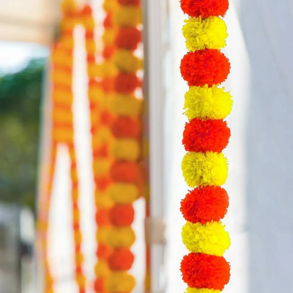 Marigold Garland for Decoration (Yellow & Red)