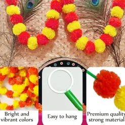 Marigold Garland for Decoration (Yellow & Red)