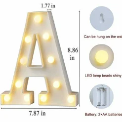 Marquee Light Up Letter | Large A