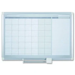 MasterVision 36 in. x 24 in. Silver Frame Monthly Planner