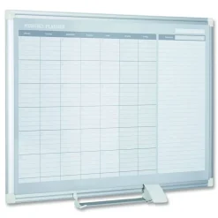 MasterVision 36 in. x 24 in. Silver Frame Monthly Planner