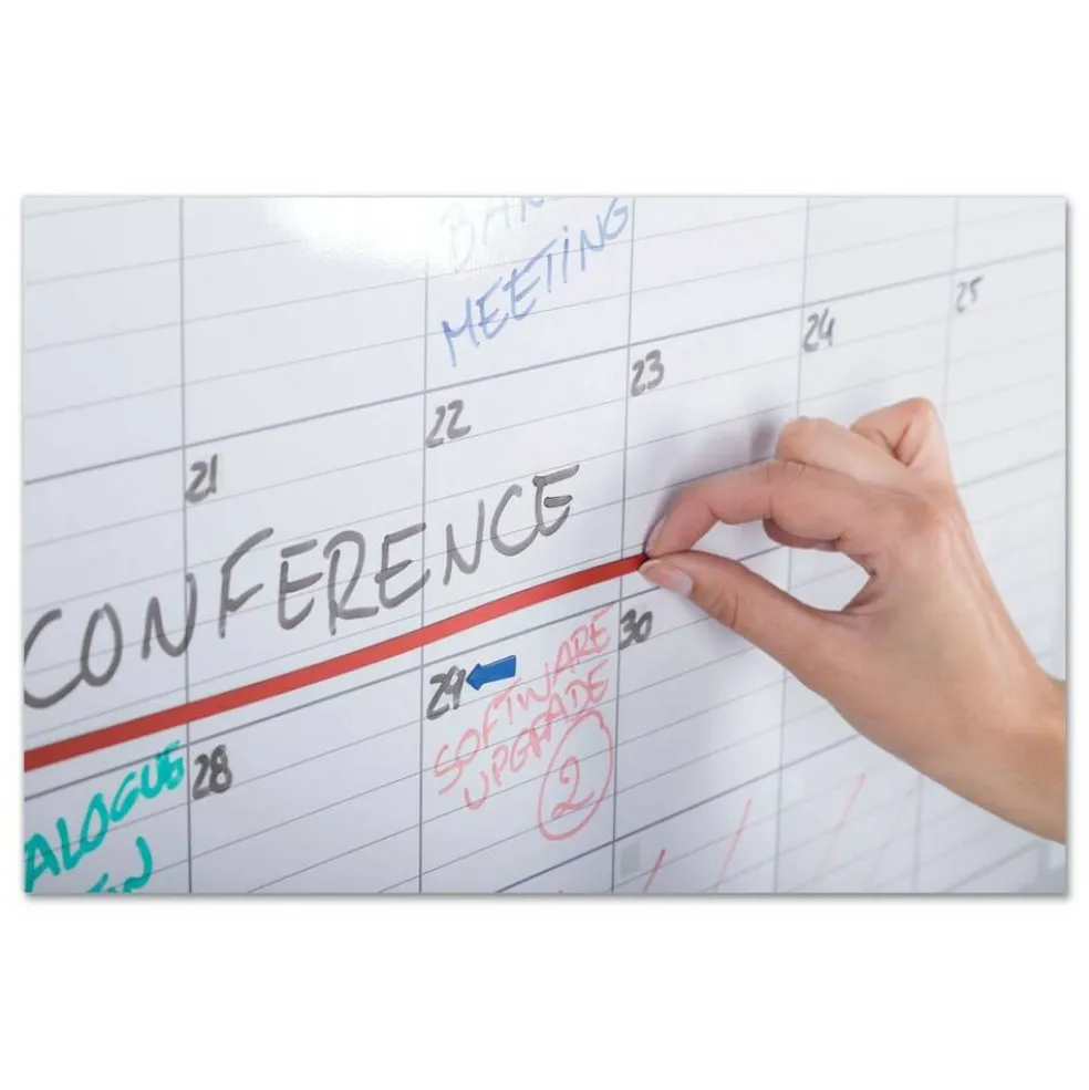 MasterVision 36 in. x 24 in. Silver Frame Monthly Planner