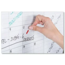 MasterVision 36 in. x 24 in. Silver Frame Monthly Planner