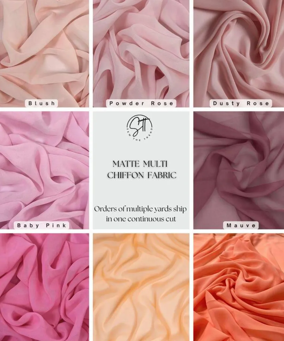 Matte Chiffon Fabric by the Yard, 58" Wide Lightweight Sheer Draping Fabric for Chuppah, Wedding Arch, Table Runner