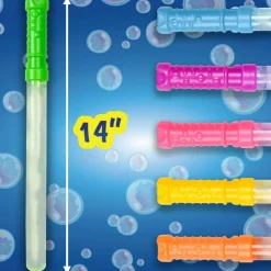 Maxx Bubbles 4oz Bubble Wands – 6 Pack Bubble Wand Toy | Summer Fun, Outdoor Birthday Party Favors for Kids, 101799 Blue