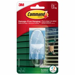 3M Command™ Outdoor Window Hook with Clear Strips