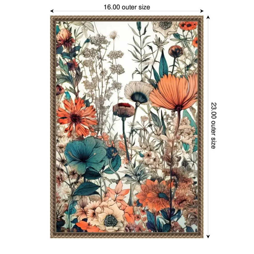 Meadow flowers 9 by Justyna Jaszke Framed Canvas Wall Art