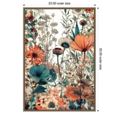 Meadow flowers 9 by Justyna Jaszke Framed Canvas Wall Art