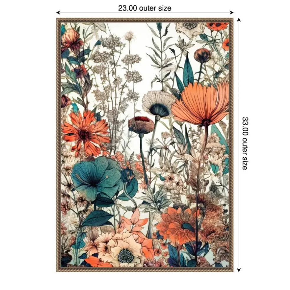 Meadow flowers 9 by Justyna Jaszke Framed Canvas Wall Art
