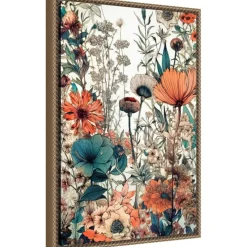 Meadow flowers 9 by Justyna Jaszke Framed Canvas Wall Art