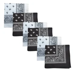 Mechaly Paisley 100% Cotton Bandanas - 6 Pack