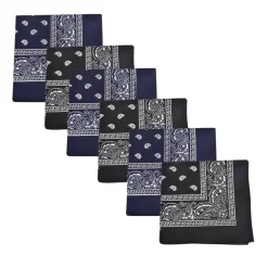 Mechaly Paisley 100% Cotton Bandanas - 6 Pack
