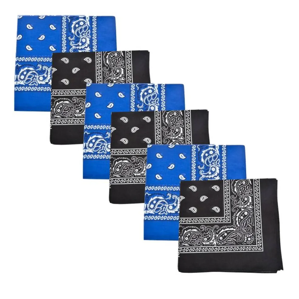 Mechaly Paisley 100% Cotton Bandanas - 6 Pack