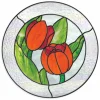 12" Medium Green Hammered Fusible Stained Glass Sheet