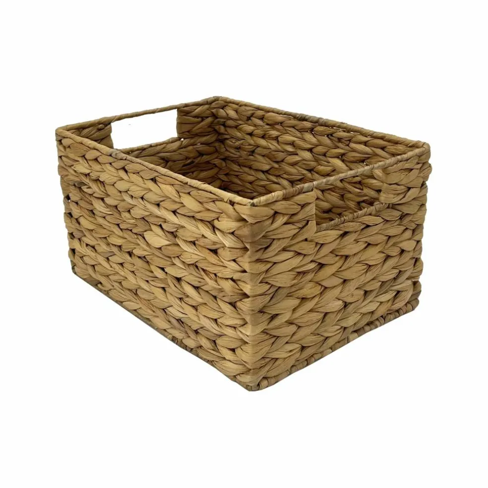 Medium Natural Woven Water Hyacinth Rectangle Basket by Ashland®