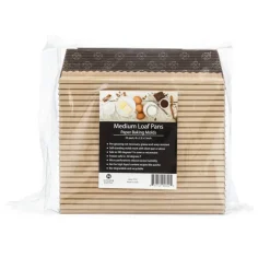 Medium Paper Baking Loaf Pan 25-Pack, 8 x 2.5 x 2 Inches