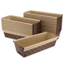 Medium Paper Baking Loaf Pan 25-Pack, 8 x 2.5 x 2 Inches